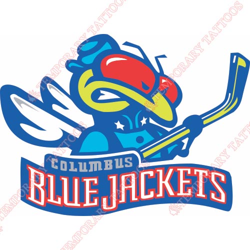 Columbus Blue Jackets Customize Temporary Tattoos Stickers NO.127
